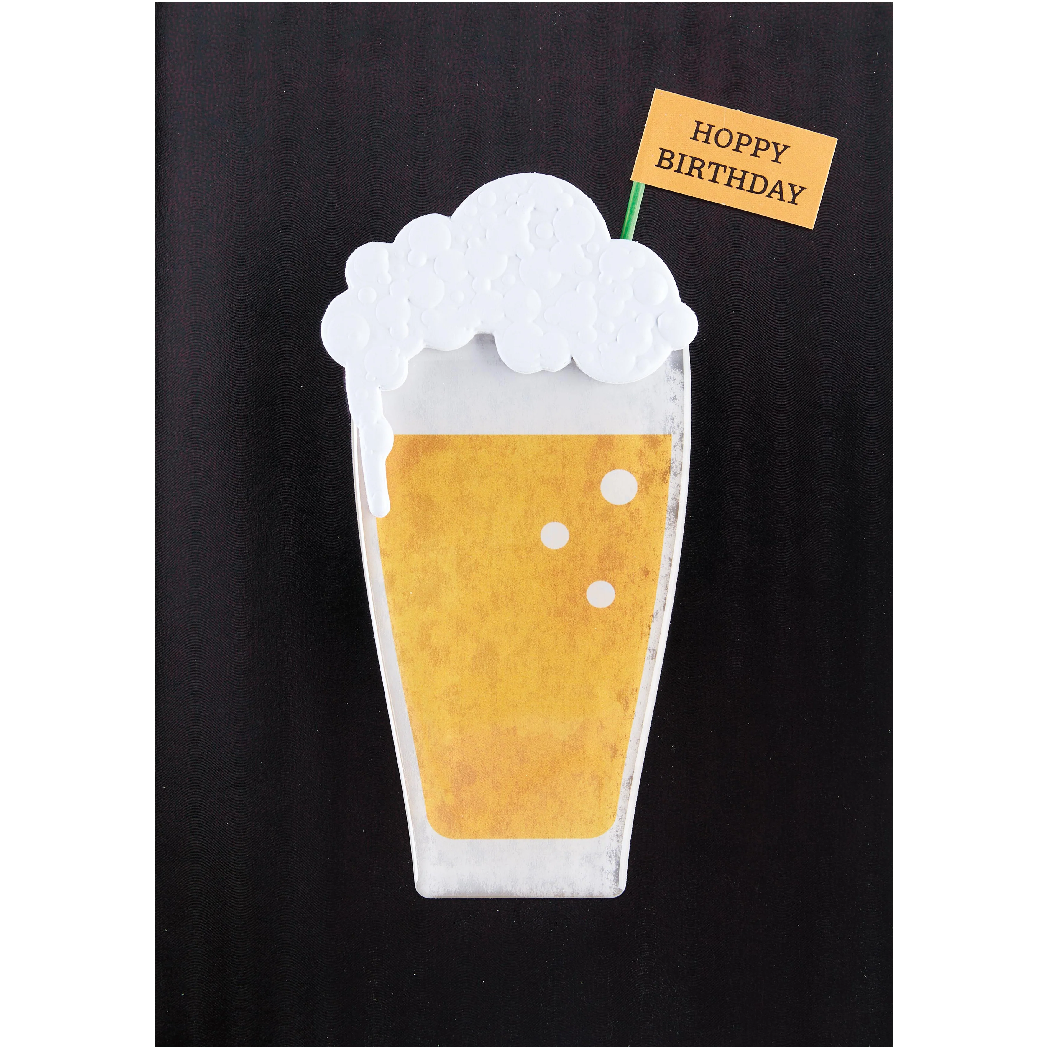 Design Design Handcrafted Birthday Card – Beer Bling – 1 Card & 1 Envelope