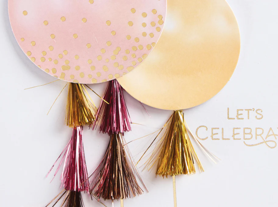 Design Design Handcrafted Birthday Card – Tassel Pretty Balloons – 1 Card & 1 Envelope - Image 2