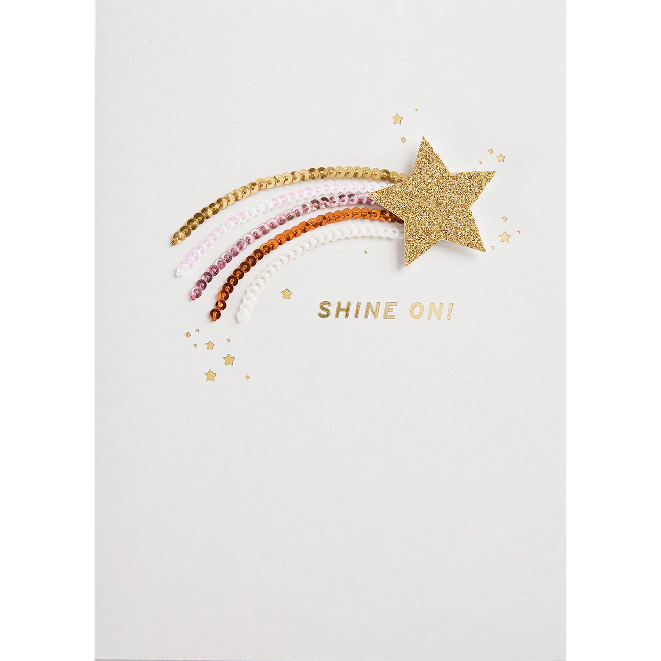 Design Design Handcrafted Card – Sequin Shooting Star – 1 Card & 1 Envelope