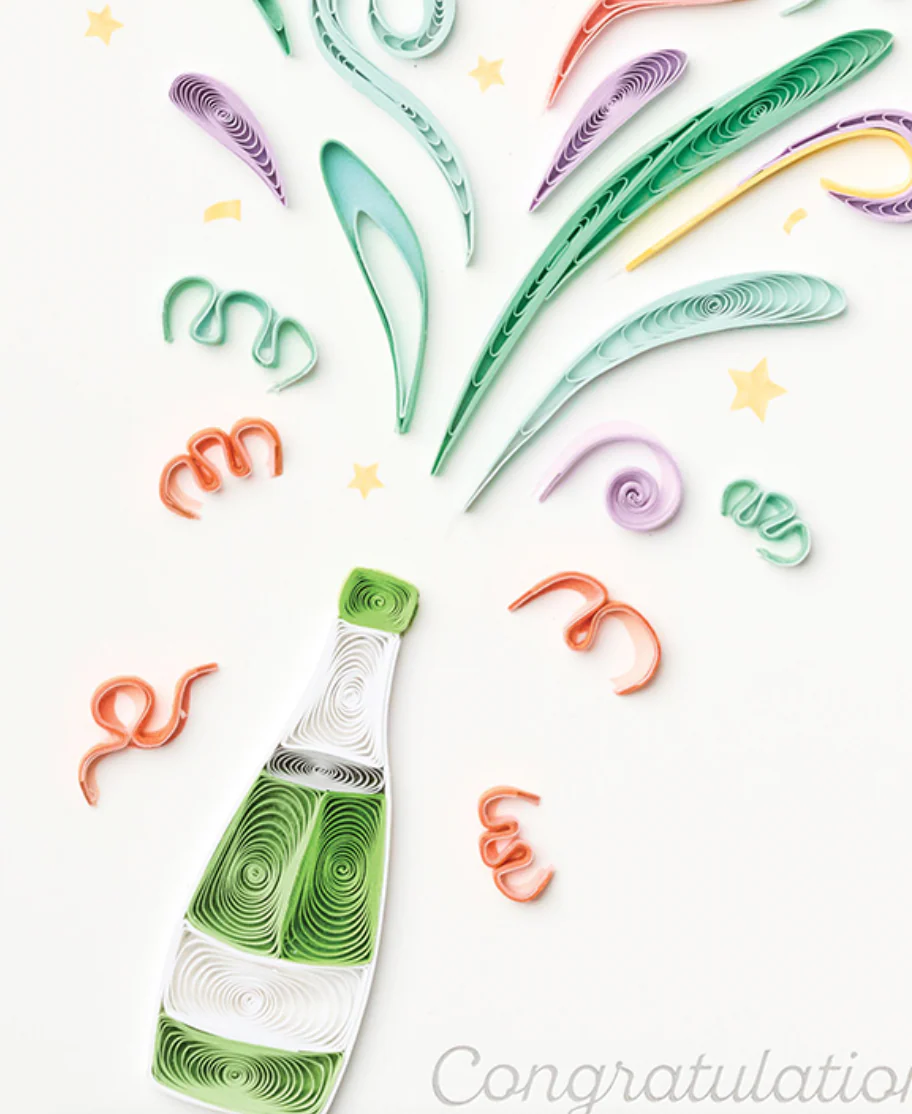 Design Design Handcrafted Card – Sparkling Celebration Wishes – 1 Card & 1 Envelope - Image 2