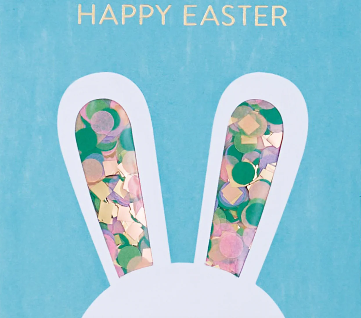 Design Design Handcrafted Easter Card – Confetti Bunny – 1 Card & 1 Envelope - Image 2