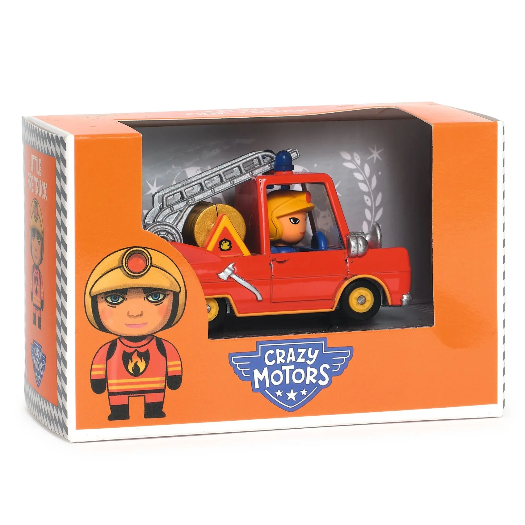 Djeco Crazy Motors Toy Car For Kids – Little Fire Truck - Image 3