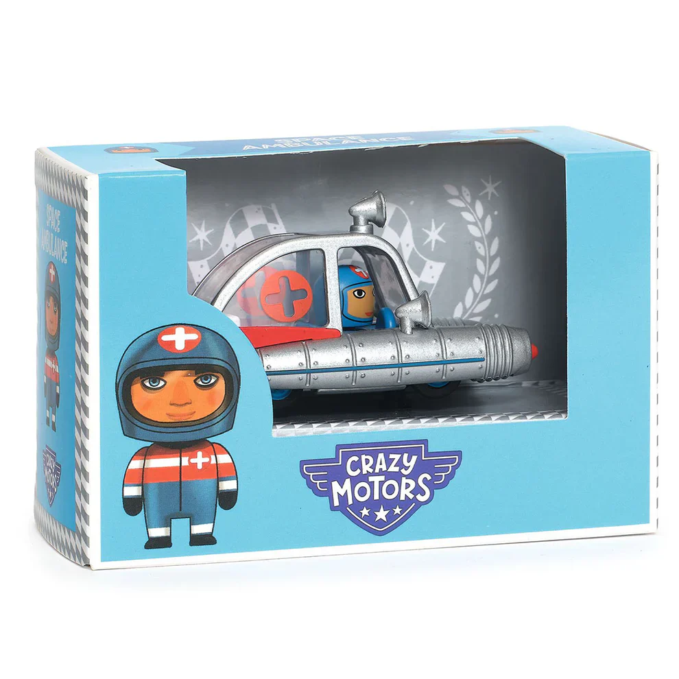 Djeco Crazy Motors Toy Car For Kids – Space Ambulance - Image 2