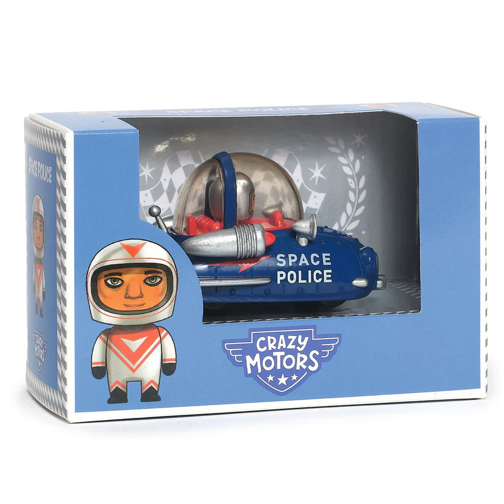 Djeco Crazy Motors Toy Car For Kids – Space Police - Image 2