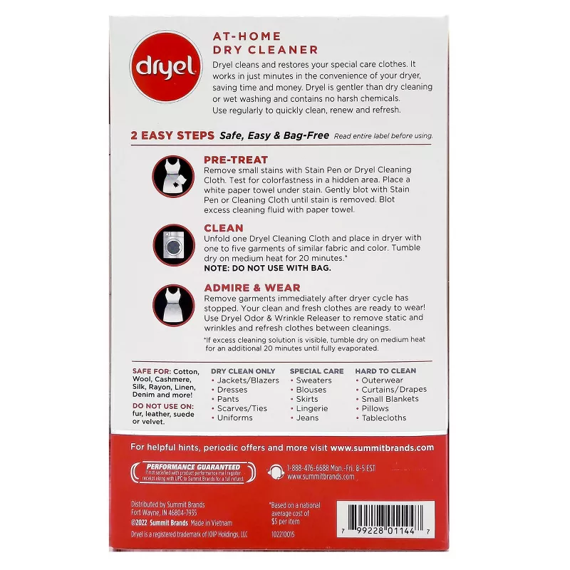 Dryel At-Home Dry Cleaner Kit - 5 Loads - Image 2