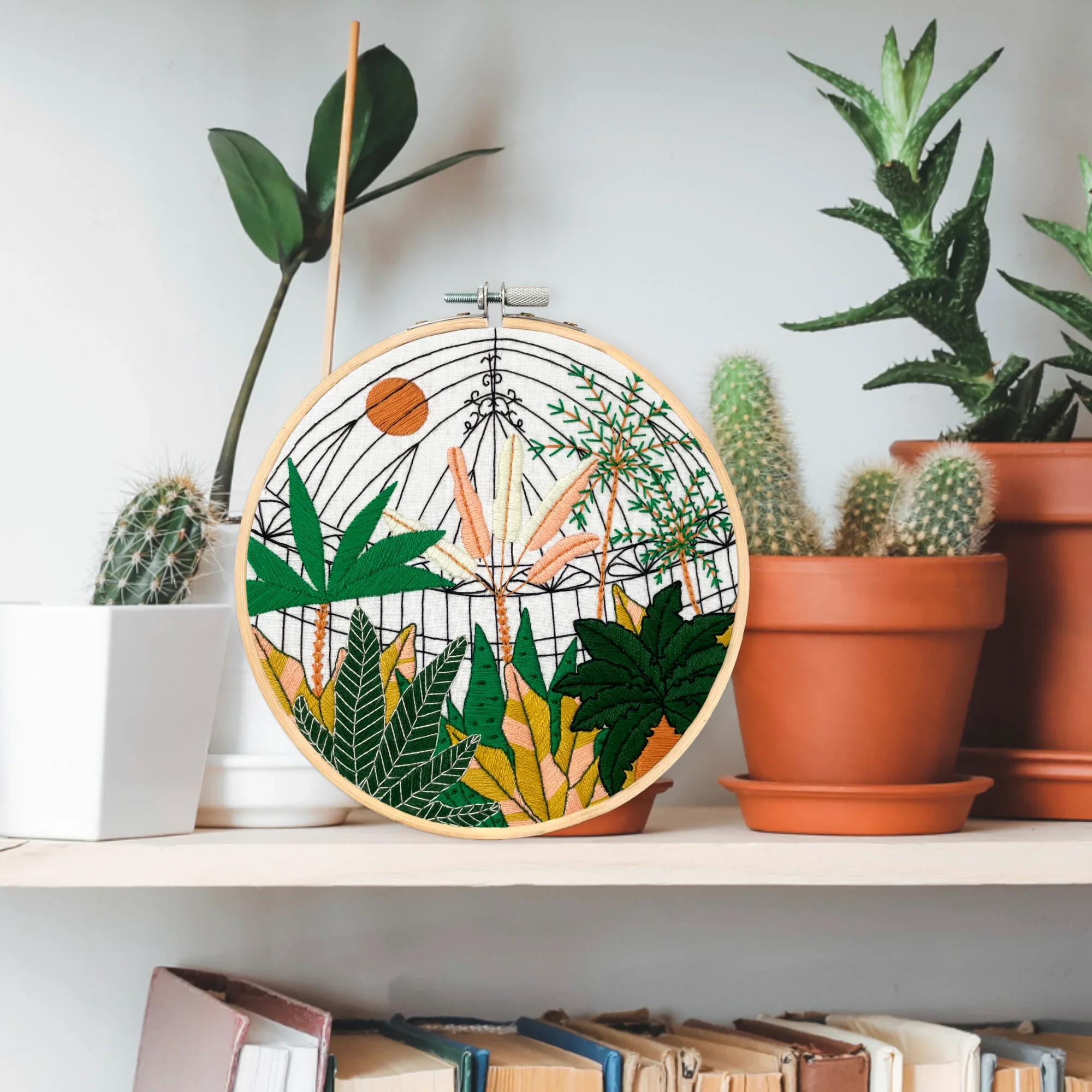 Embroidery & Sage –Botanical Greenhouse Garden - Embroidery Kit - Image 5