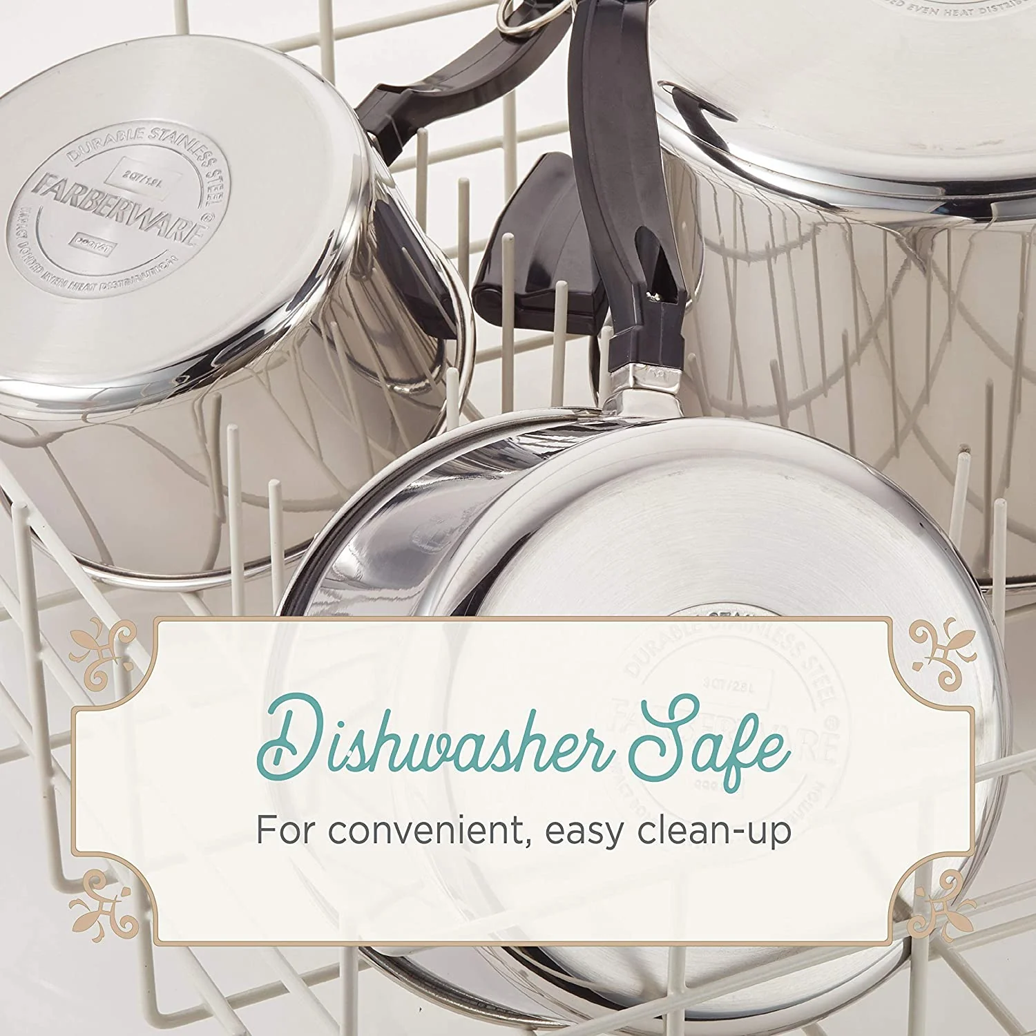 Farberware Classic Stainless Steel 4-QT. Covered Saucepan - Image 3