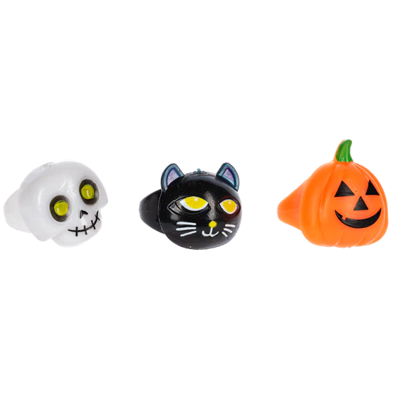 Flashing Halloween Rings –  Assorted Styles – Sold Individually - Image 2