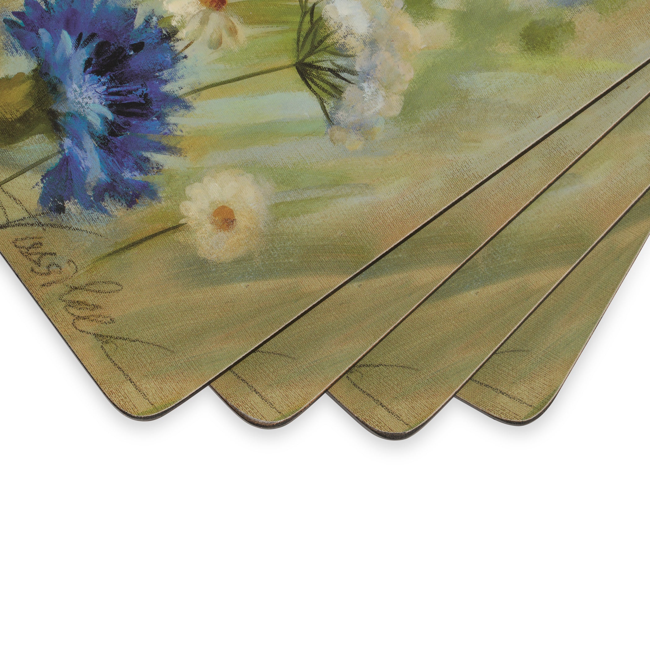 Fleurs des Champs Cork Bottom Hard Placemats – Set of 4 - Image 2