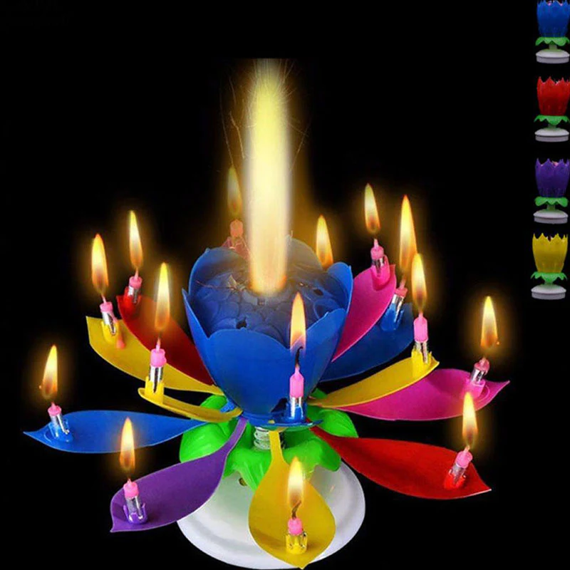 Blossom Magic Musical Flower Candle – 14 Candles - Image 3