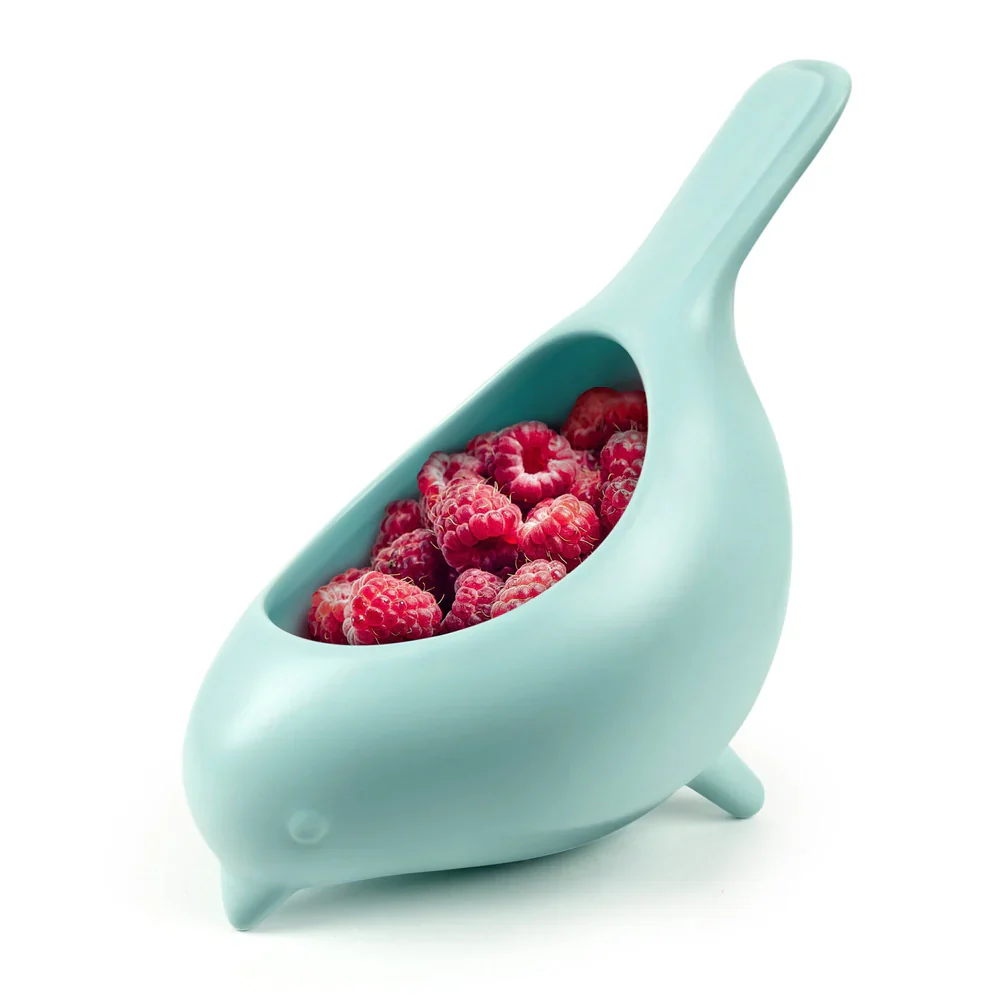 Fred Blue Bird Ceramic Colander - Image 3