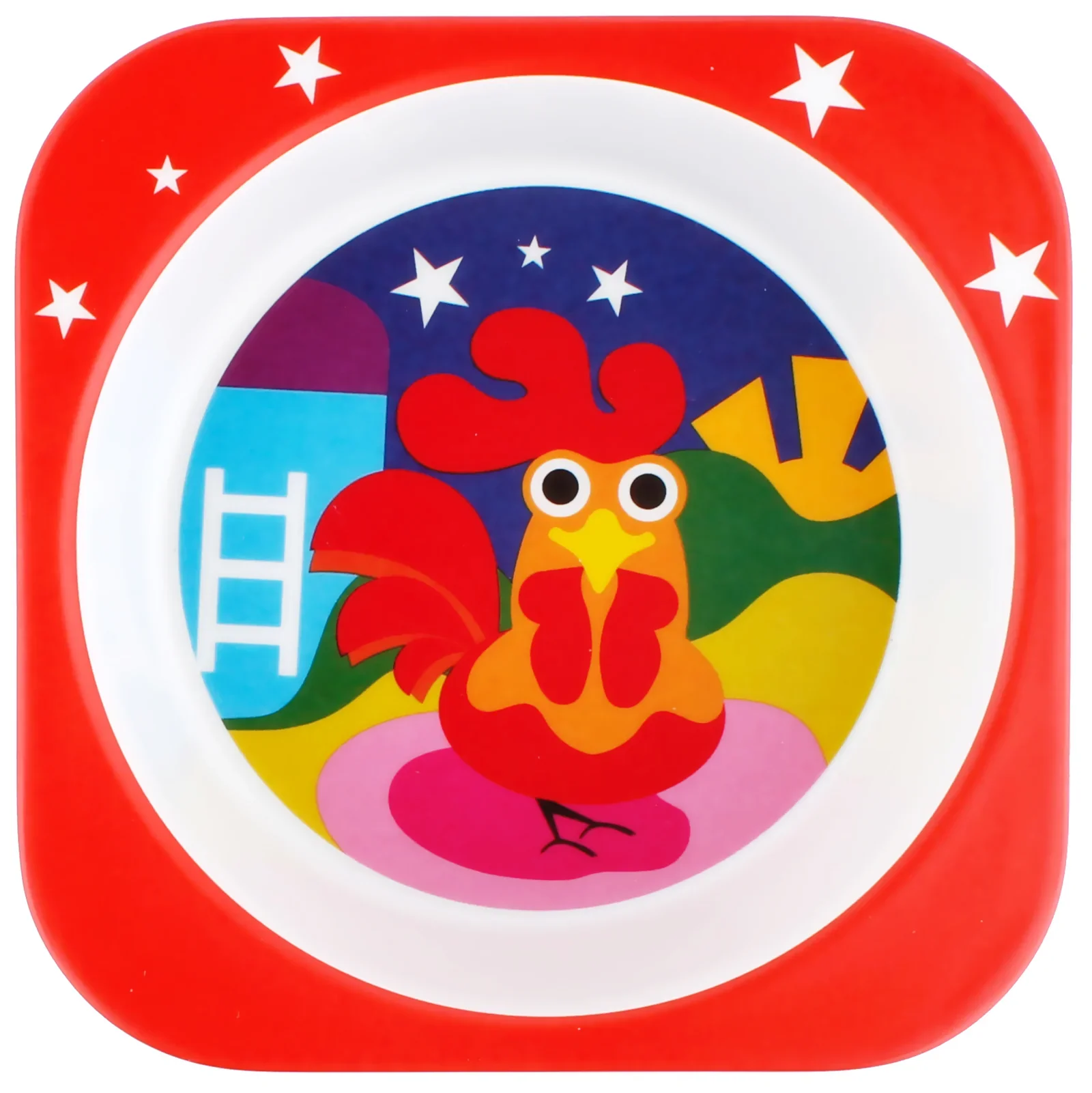French Bull Kids Everyday Melamine 4 Piece Tableware Set – Farm Animals - Image 3