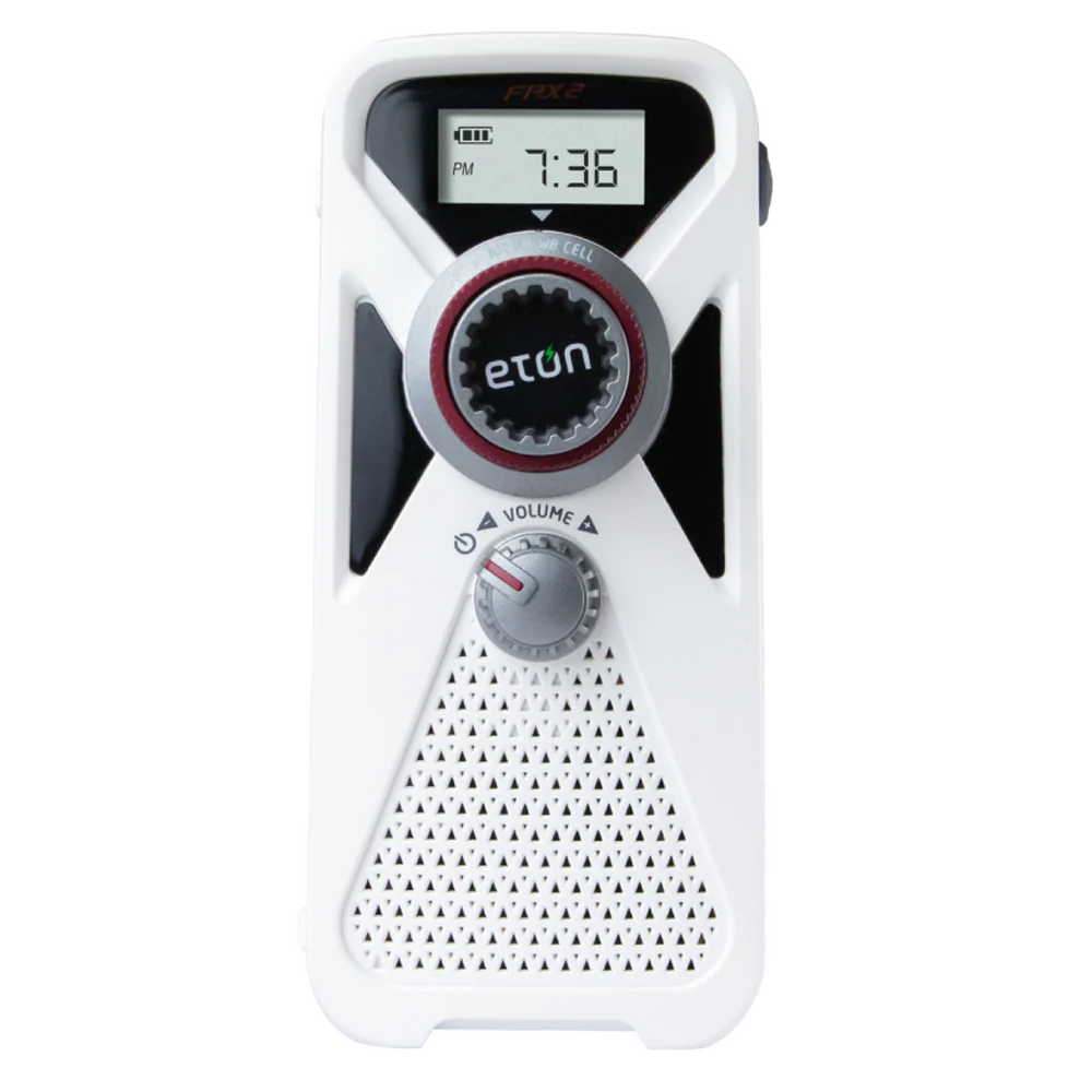 FRX2 Emergency Hand Crank Weather Alert Radio with LED Flashlight + Phone Charger - Image 2
