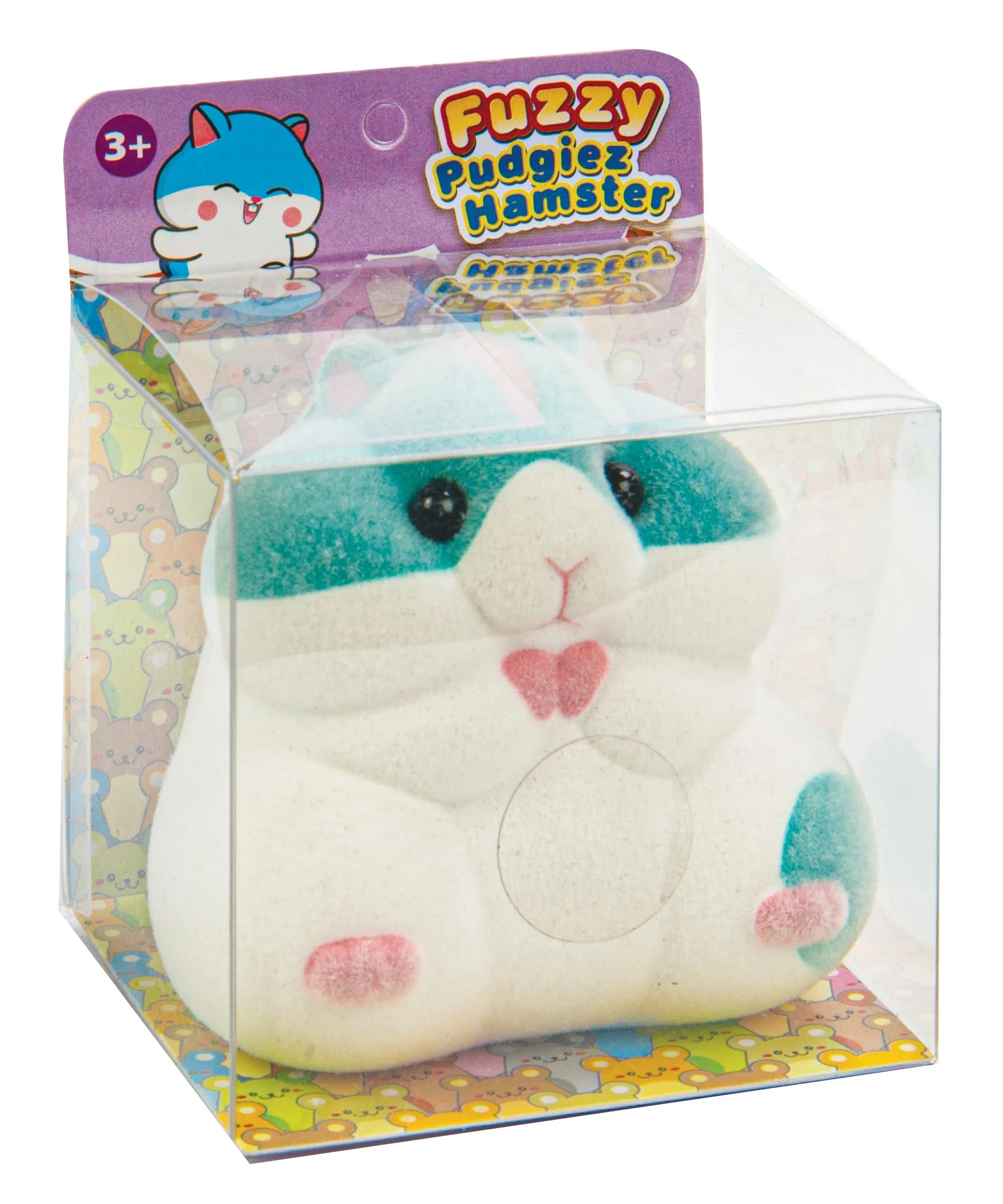 Fuzzy Pudgiez Hamster Squishy Toy – Assorted Colors – Each Sold Separately - Image 2