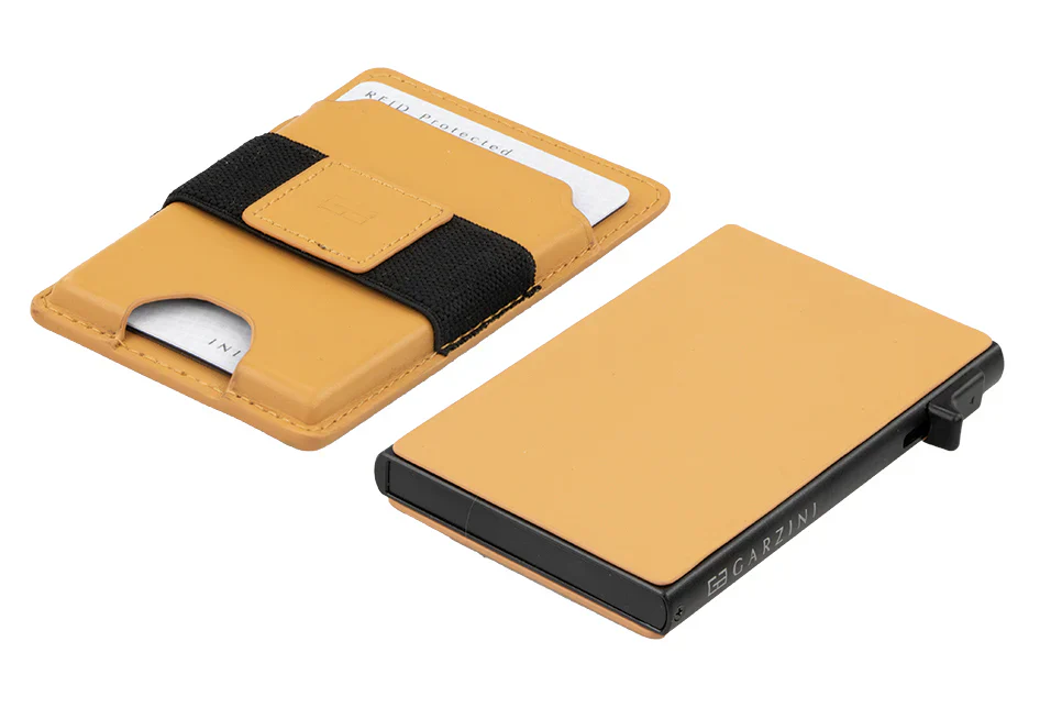 Garzini Magsafe Dual Functionality Leather Wallet & Metal Card Holder – Cognac - Image 2