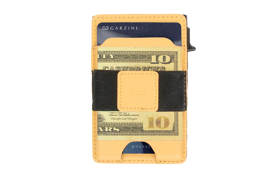 Garzini Magsafe Dual Functionality Leather Wallet & Metal Card Holder – Cognac - Image 3