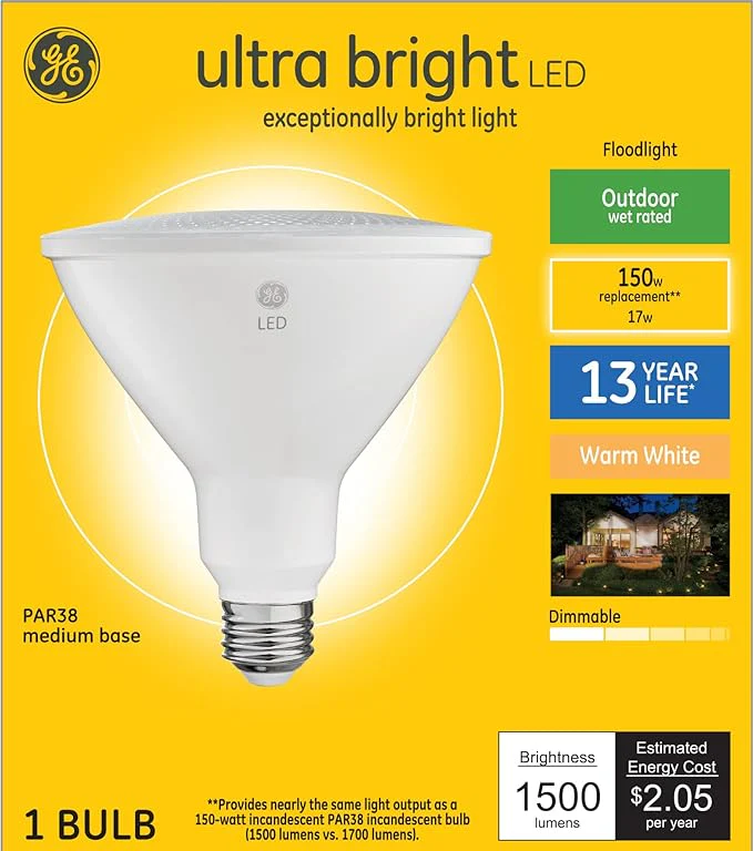 GE LED PAR38 Flood Light Bulb – 17W (150W) Replacement - Image 2