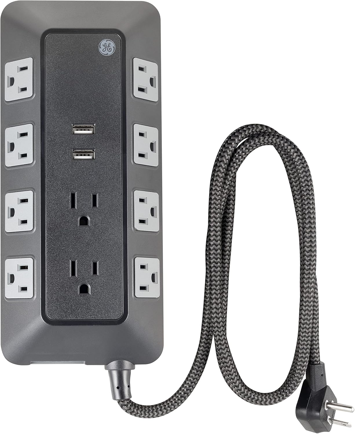 GE Surge Protector Power Strip – 10 Outlets – 2 USB – 4 Ft. Cord - Image 3
