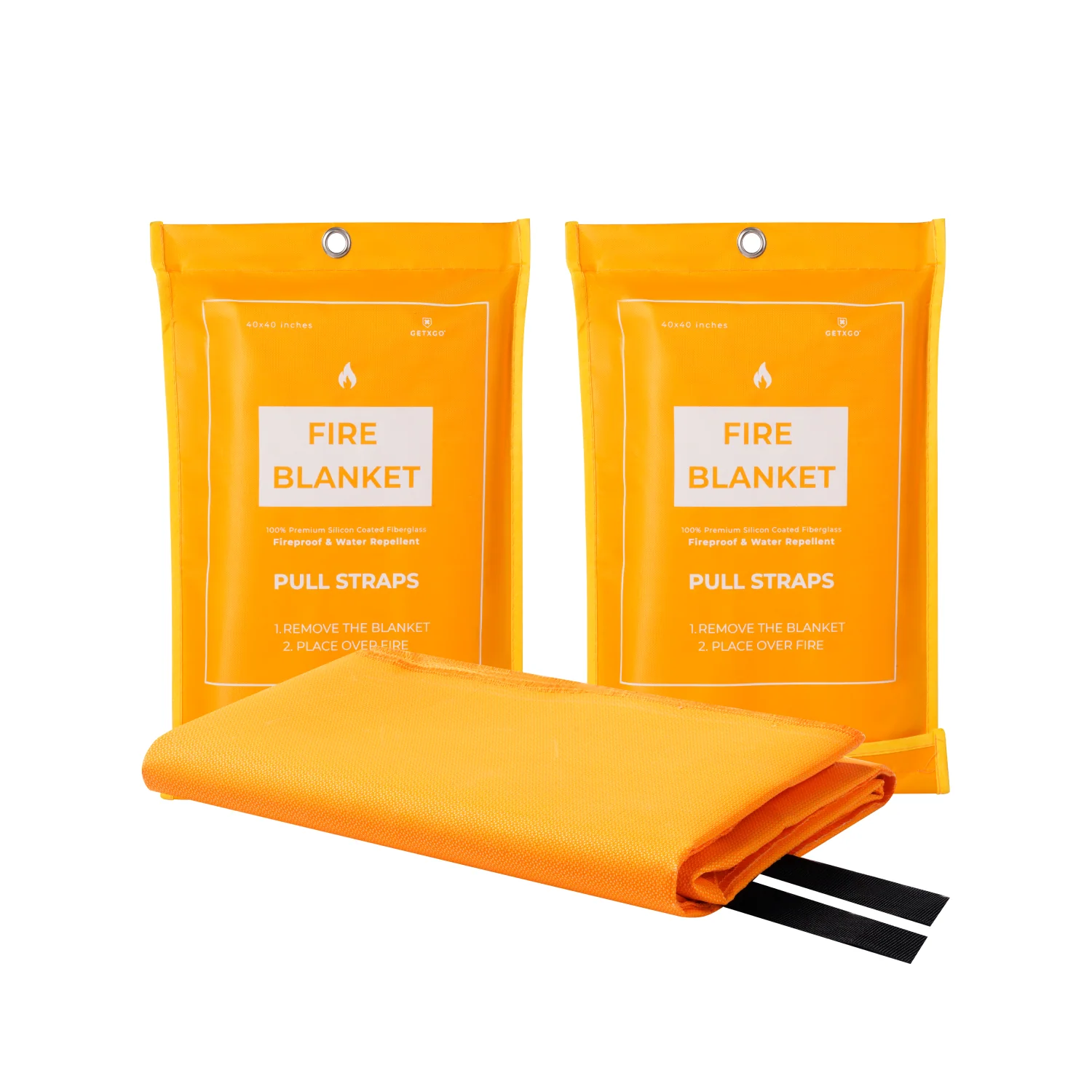 GETXGO Fireproof Blanket – 40” x 40” – 2 Pack - Image 2