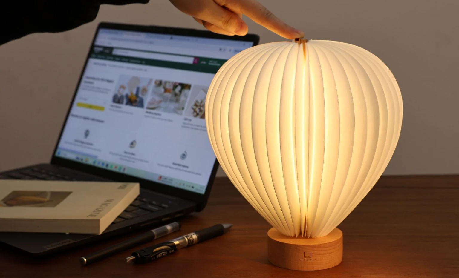 Gingko Aeris Light – Natural Beech Wood – 7" x 8.5" - Image 2