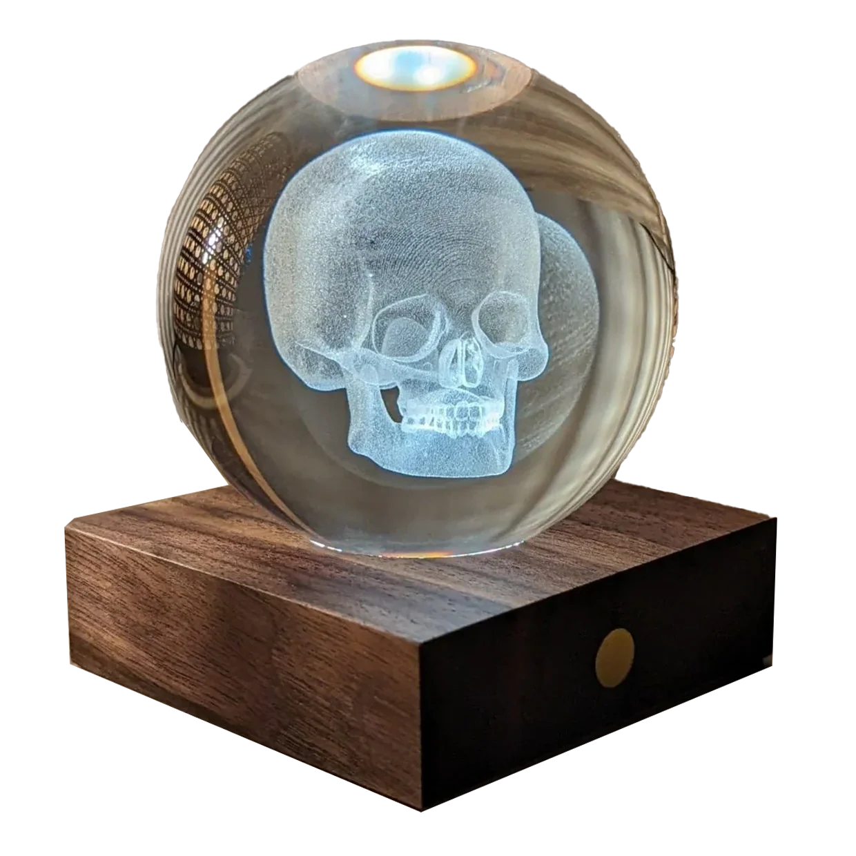 Gingko Designs Amber Crystal Light Paper Weight – Skull
