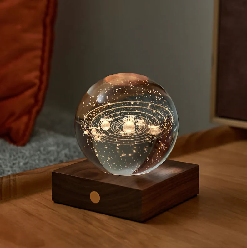 Gingko Designs Amber Crystal Light Paper Weight – Solar System - Image 2