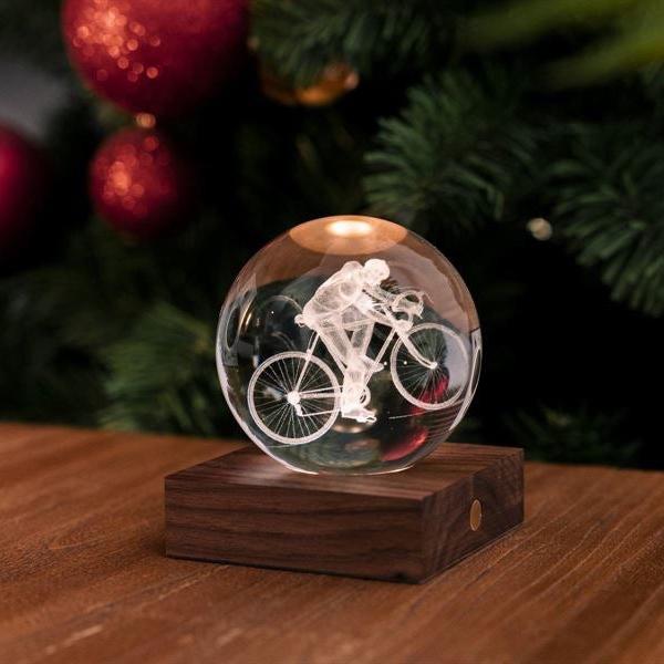 Gingko Designs Amber Crystal Paper Weight – Cyclist - Image 2