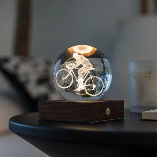 Gingko Designs Amber Crystal Paper Weight – Cyclist - Image 3