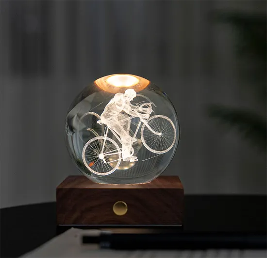 Gingko Designs Amber Crystal Paper Weight – Cyclist - Image 4