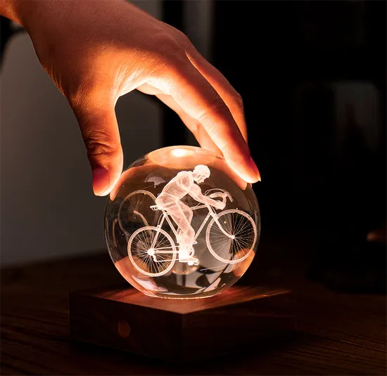 Gingko Designs Amber Crystal Paper Weight – Cyclist - Image 5