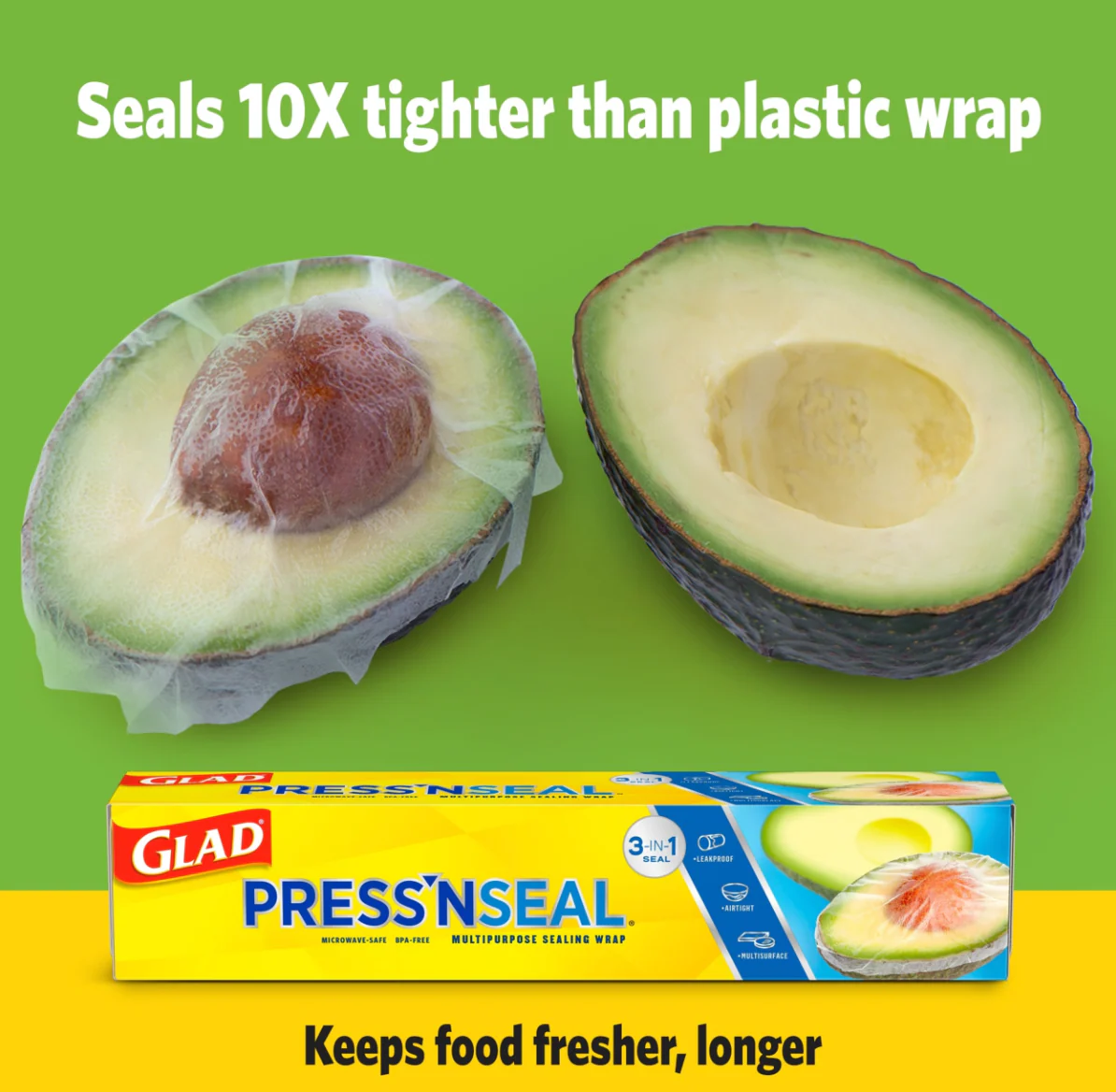 Glad Press & Seal Plastic Food Wrap – 70-Sq. Ft. - Image 4