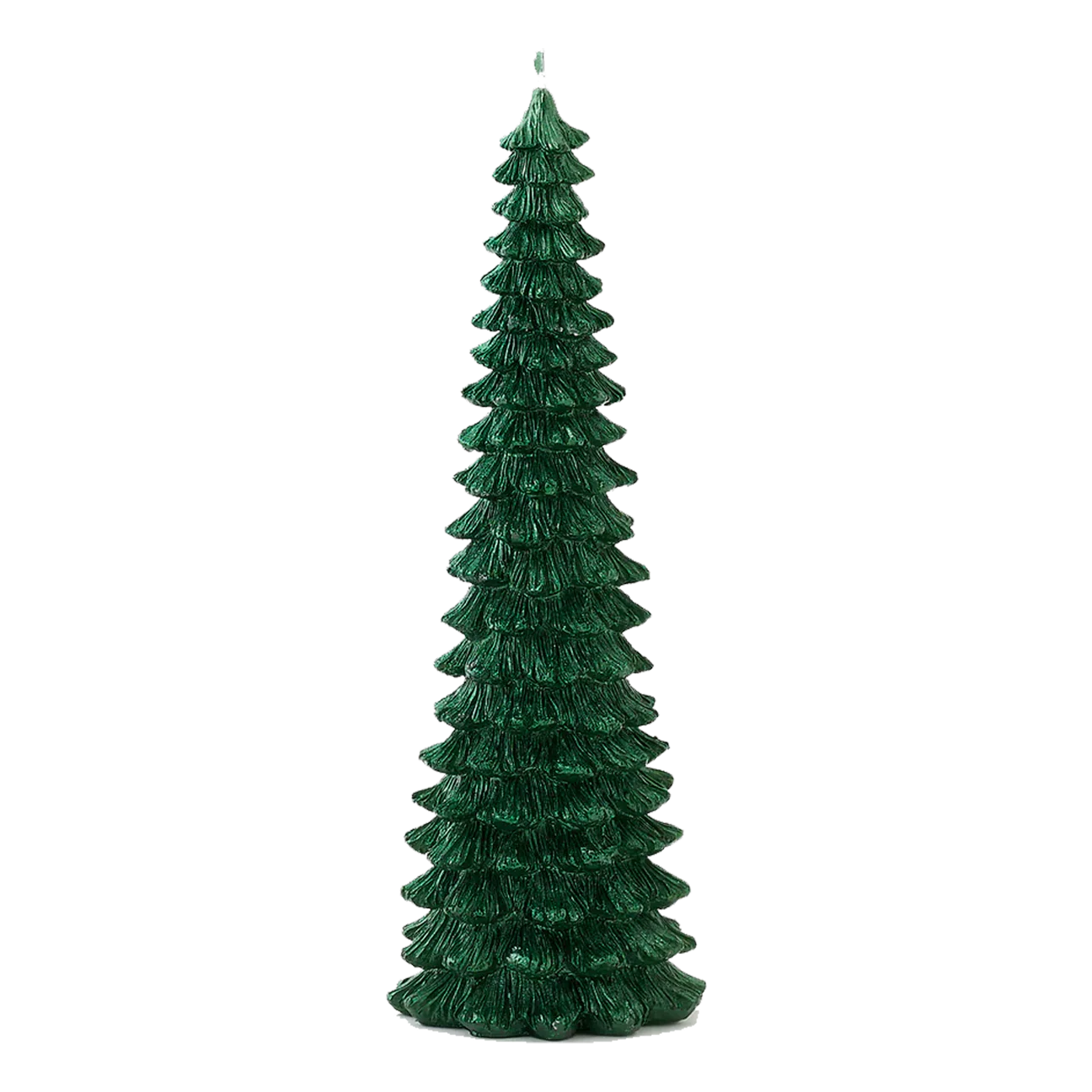 Glistening Green Tree Candle - Medium - 9.25"