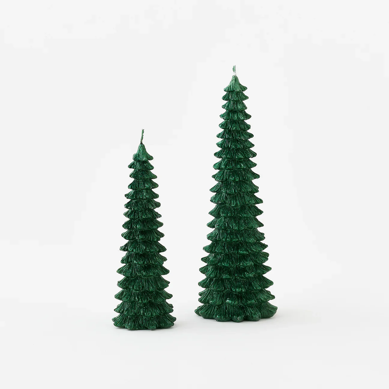 Glistening Green Tree Candle - Medium - 9.25" - Image 2