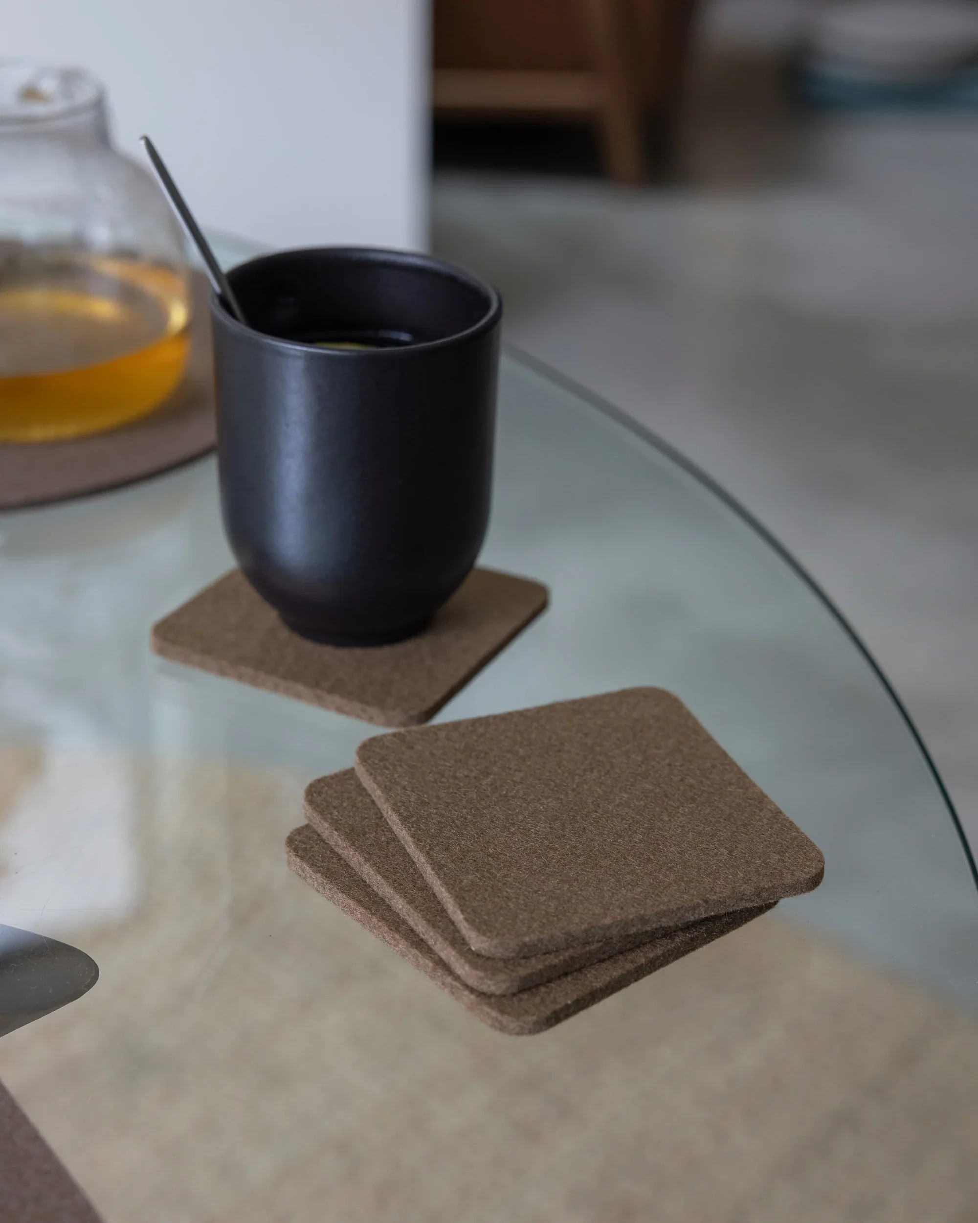 Graf Lantz Bierfilzl Square Felt Coaster – Cumin – 4pk - Image 2