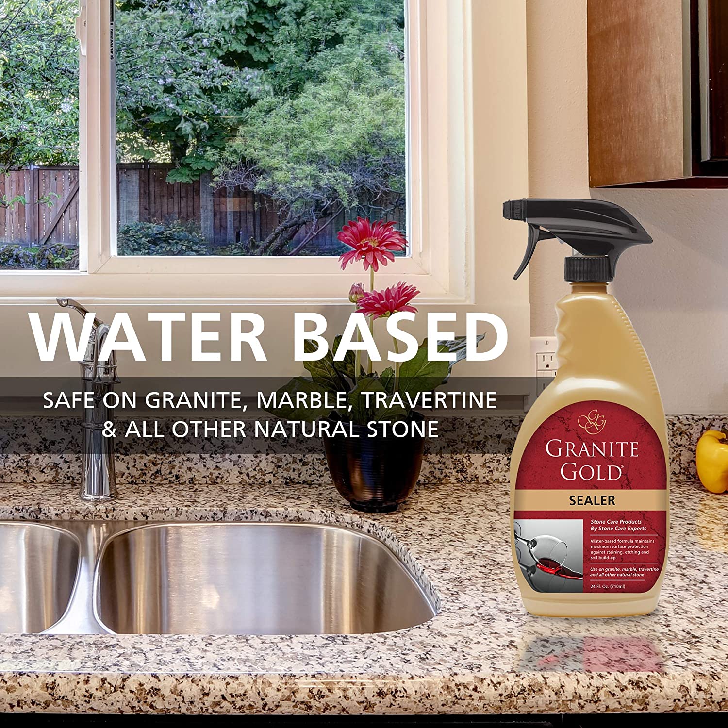 Granite Gold Water-Based Sealer Stone Spray– 24oz - Image 3