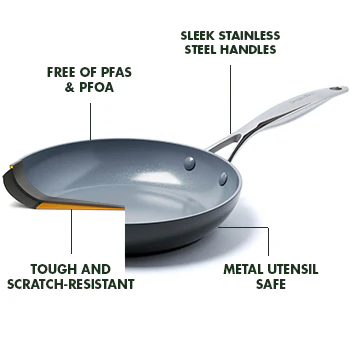 GreenPan Valencia Pro Ceramic Nonstick 8" Frypan - Image 2