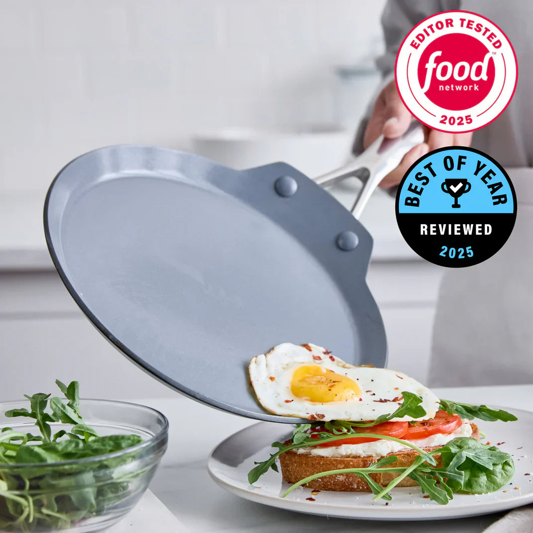 GreenPan Valencia Pro Ceramic Nonstick Crepe Pan – 9.5" - Image 4