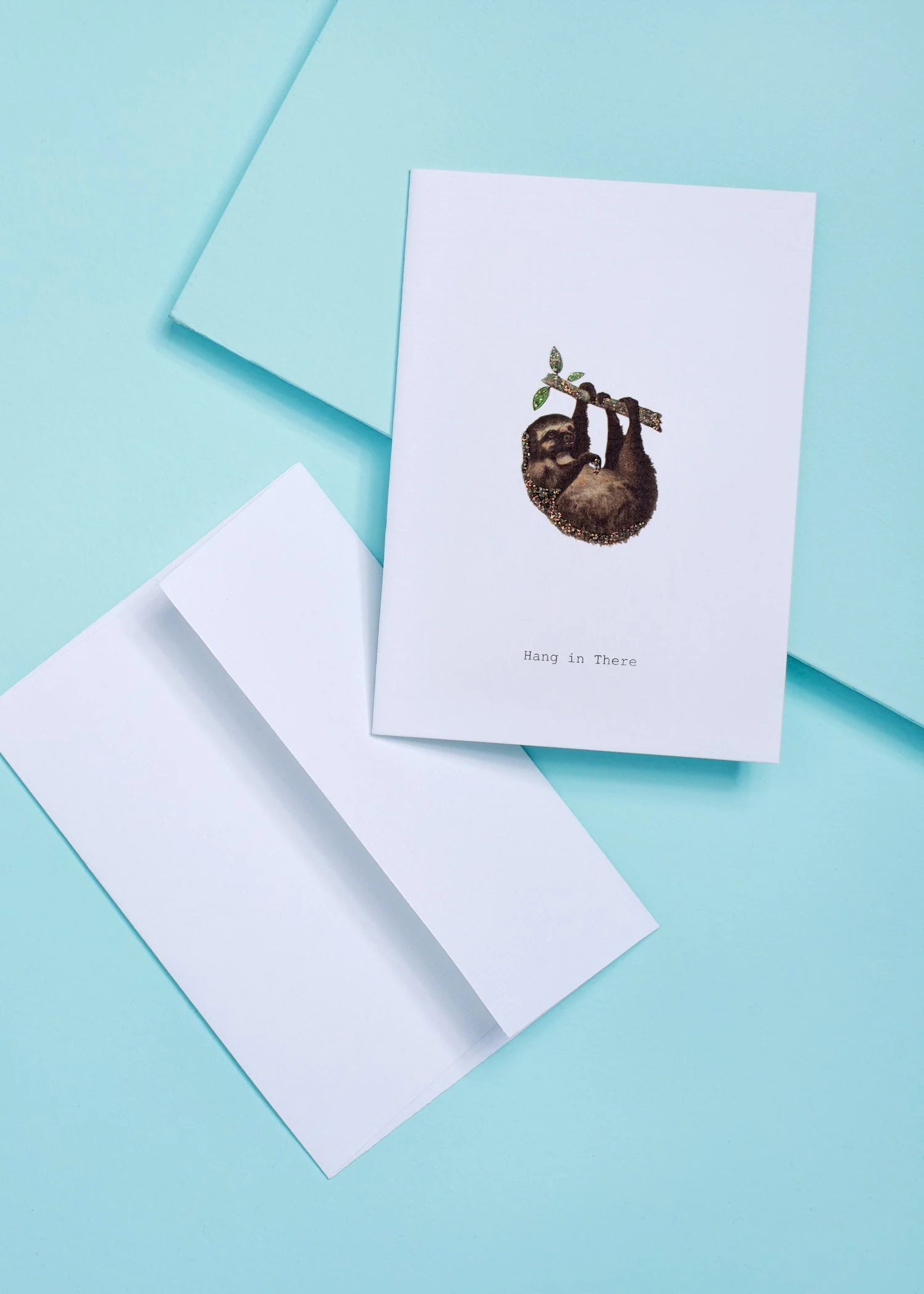 Hang In There Glitter Greeting Card – 3.5" x 5" - Image 2
