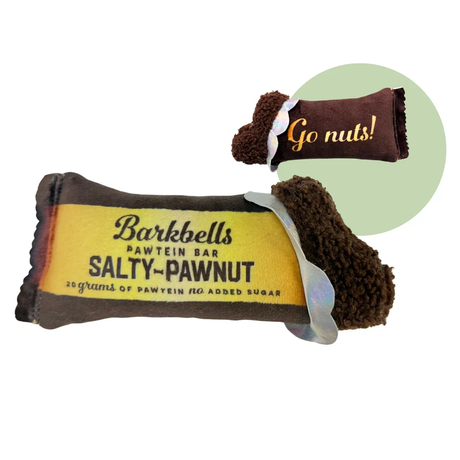 Haute Diggity Dog Designer Inspired Plush Dog Toy – Barkbells Pawtein Bar