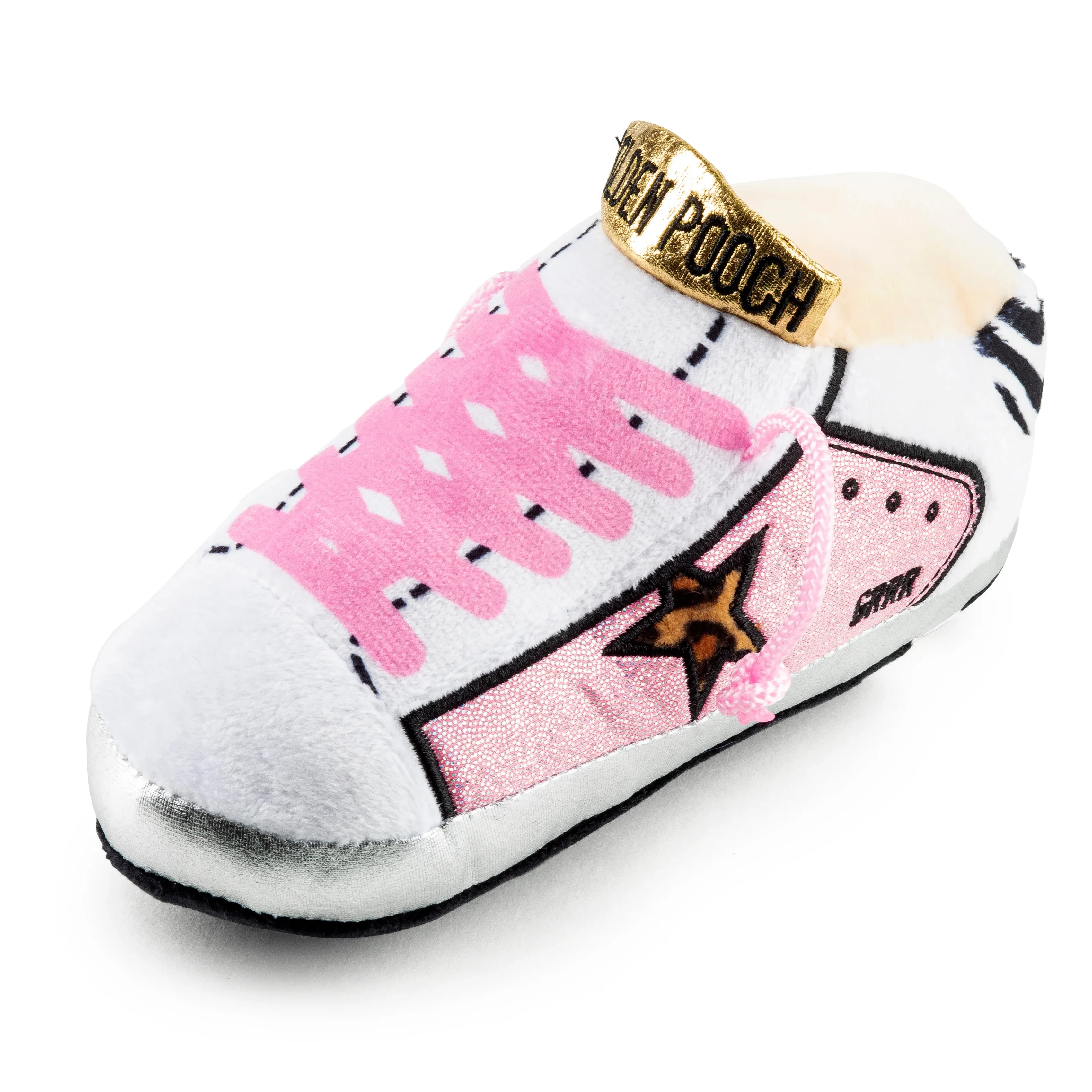 Haute Diggity Dog Designer Inspired Plush Dog Toy – Golden Pooch – Pink - Image 2
