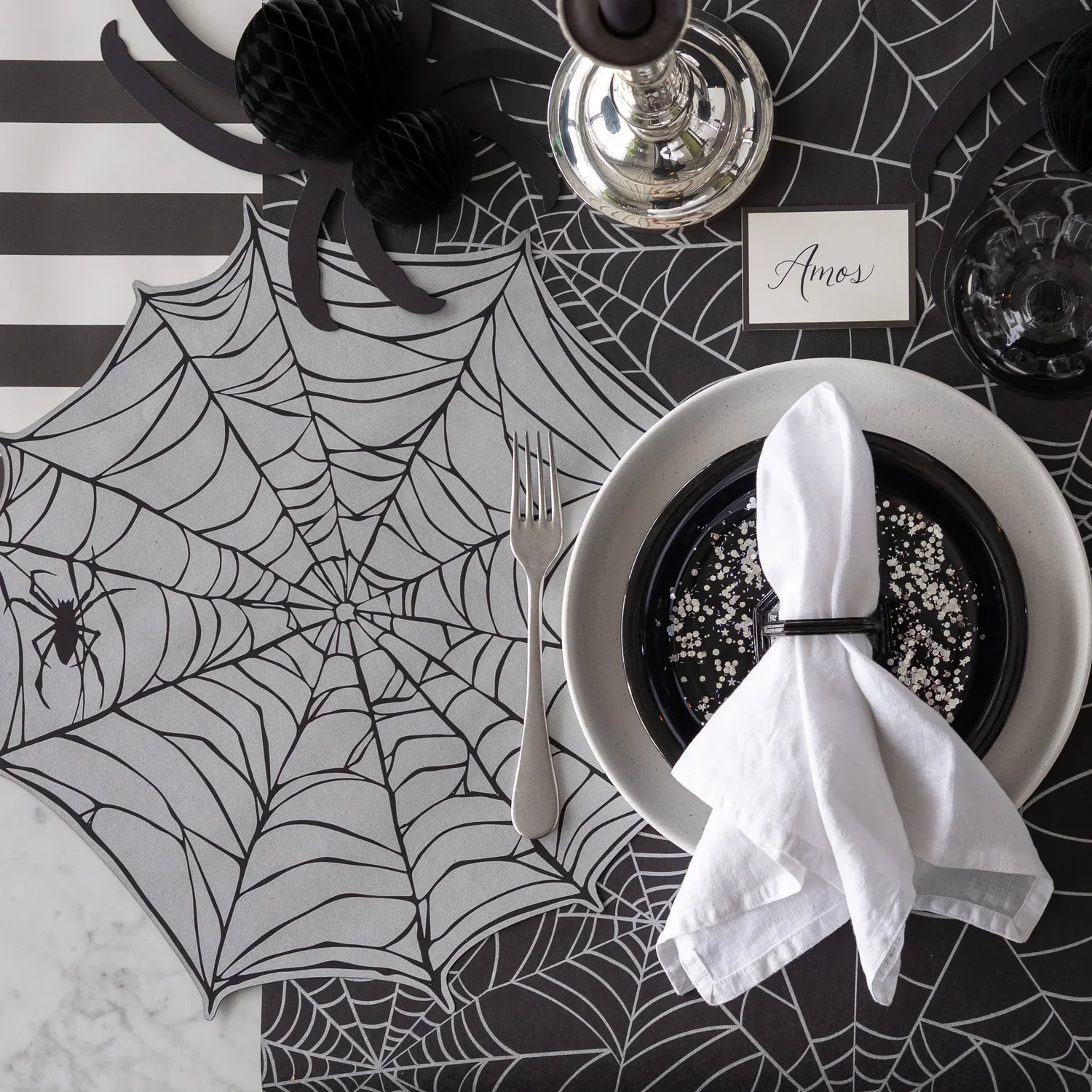 Hester & Cook Paper Placemats - Die-cut Spiderweb – Pack of 12 - Image 2