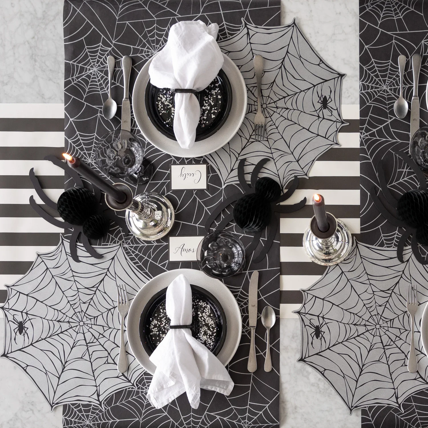 Hester & Cook Paper Placemats - Die-cut Spiderweb – Pack of 12 - Image 3