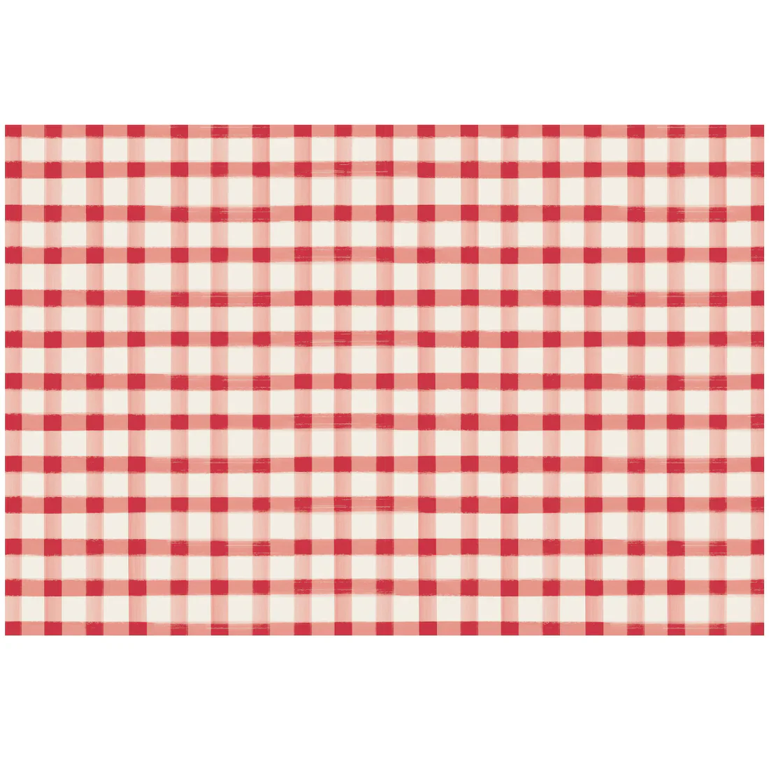 Hester & Cook Paper Placemats - Red Painted Check – 18 Per Package