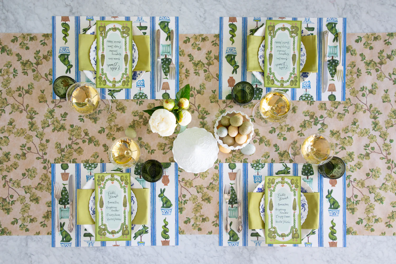 Hester & Cook Paper Placemats - Spring Topiary – Pack of 18 - Image 3