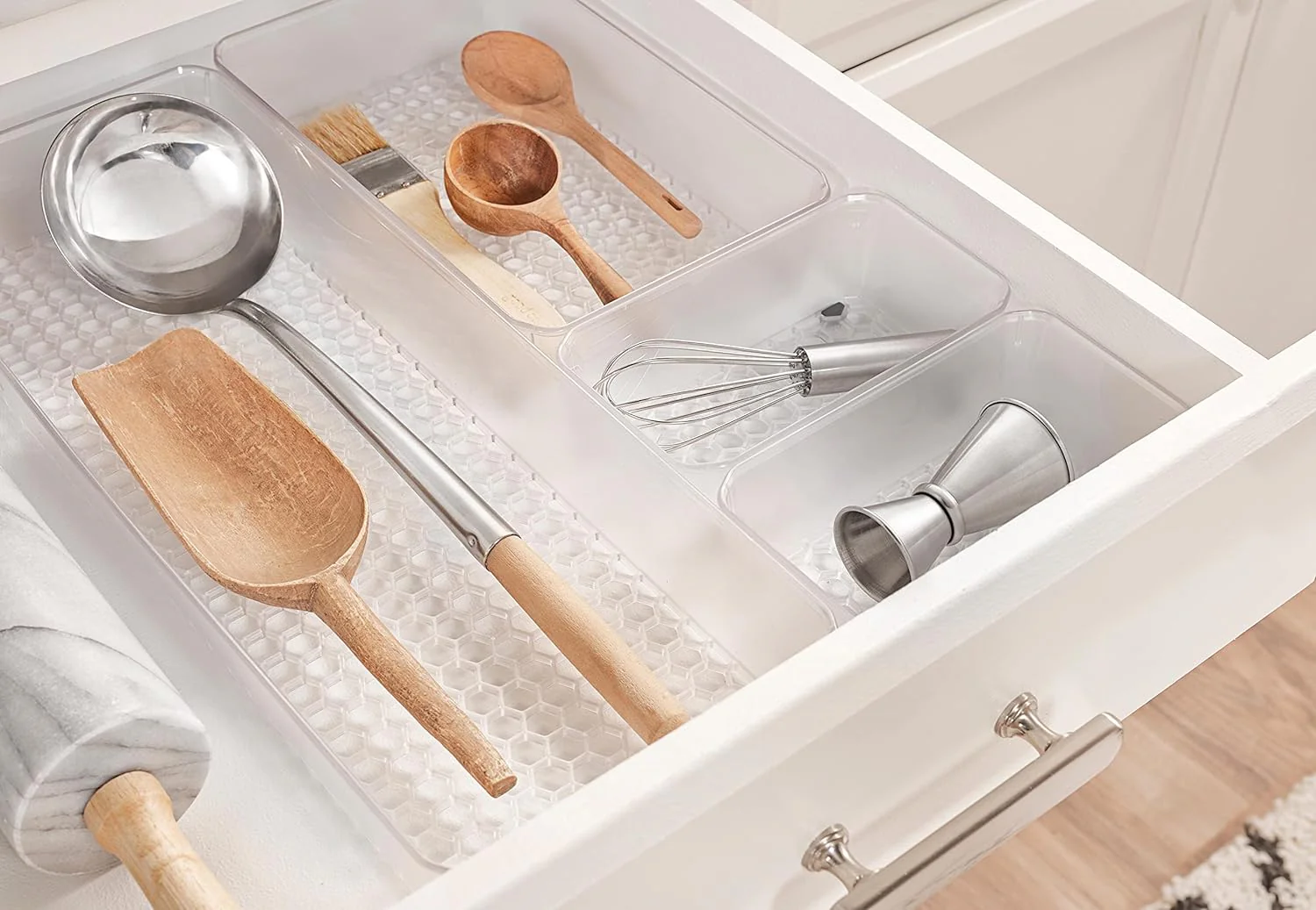 Hexa Drawer Organizer – Clear Frost – 6" x 12" x 2" - Image 4