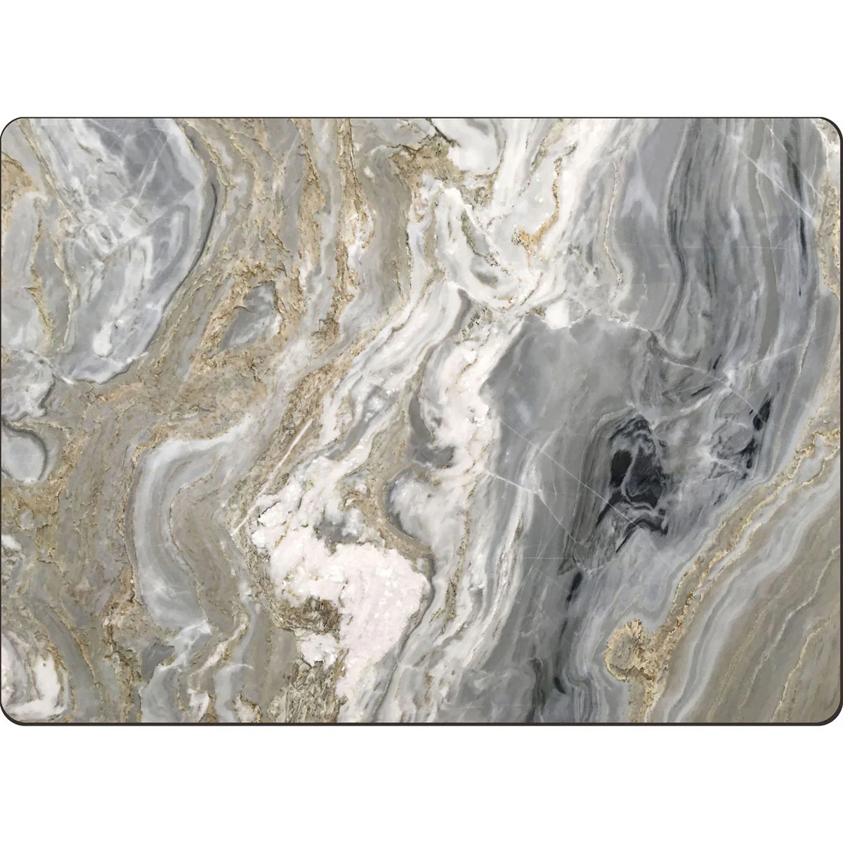 Highland Home Hardboard Cork-Backed Placemats – Quartz – Set of 4