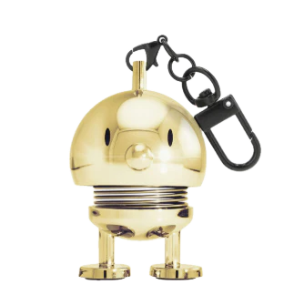 Hoptimist Bobblehead Bag Charm – Gold