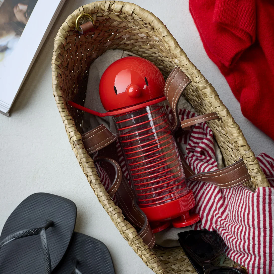 Hoptimist Water Bottle Bumble – Red – 13.5oz. - Image 3