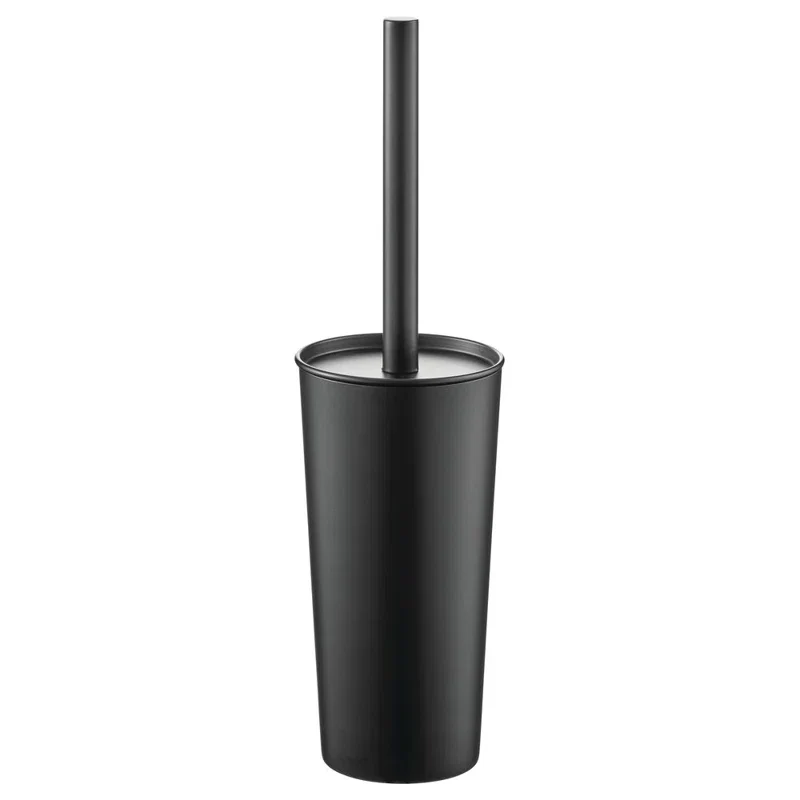 iDesign Patton Stainless Steel Toilet Brush and Canister - Matte Black - Image 2