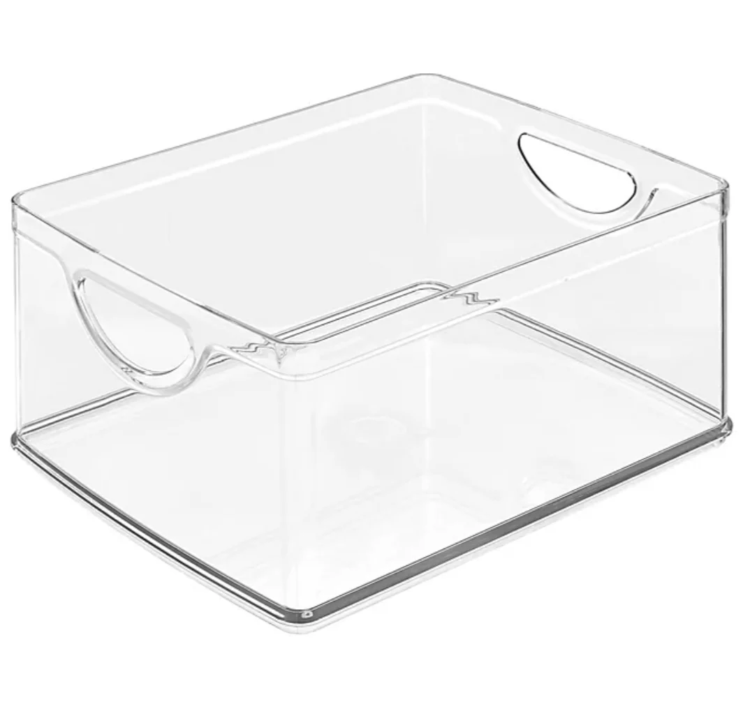 iDesign Plastic Storage Bin with Handles – 10" x 8" x 5"